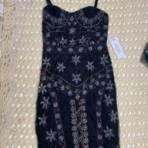 Nasty gal black embellished mini dress